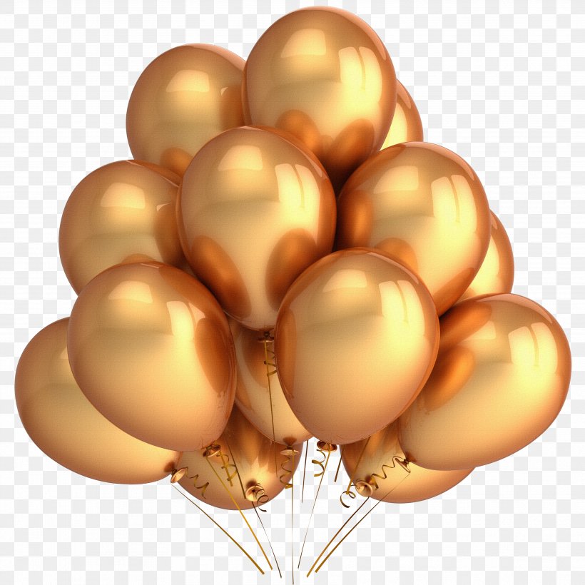 Balloon Gold Party Birthday Clip Art, PNG, 3543x3543px, Balloon, Balloon Release, Birthday, Color, Commodity Download Free