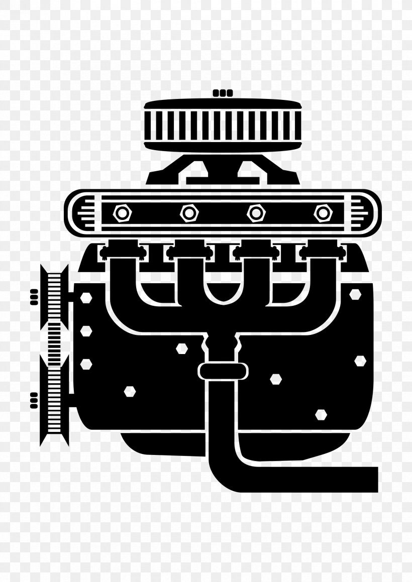 Car Engine Clip Art, PNG, 1697x2400px, Car, Automotive Engine, Black, Black And White, Brand Download Free