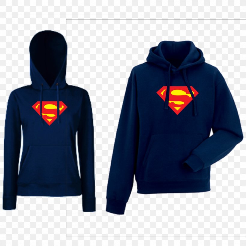 Superman Hoodie Superwoman Batman Bluza, PNG, 1000x1000px, Superman, Active Shirt, Batman, Blue, Bluza Download Free