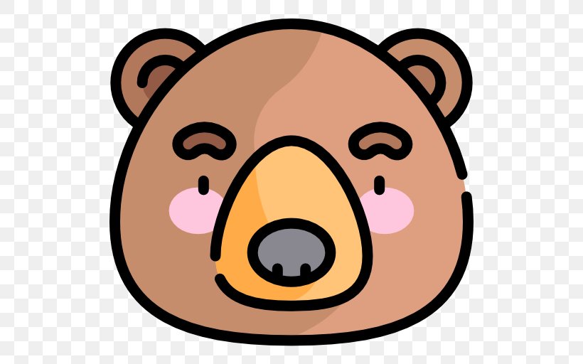 Bearhead Icon, PNG, 512x512px, Computer Font, Bear, Cartoon, Cheek, Face Download Free