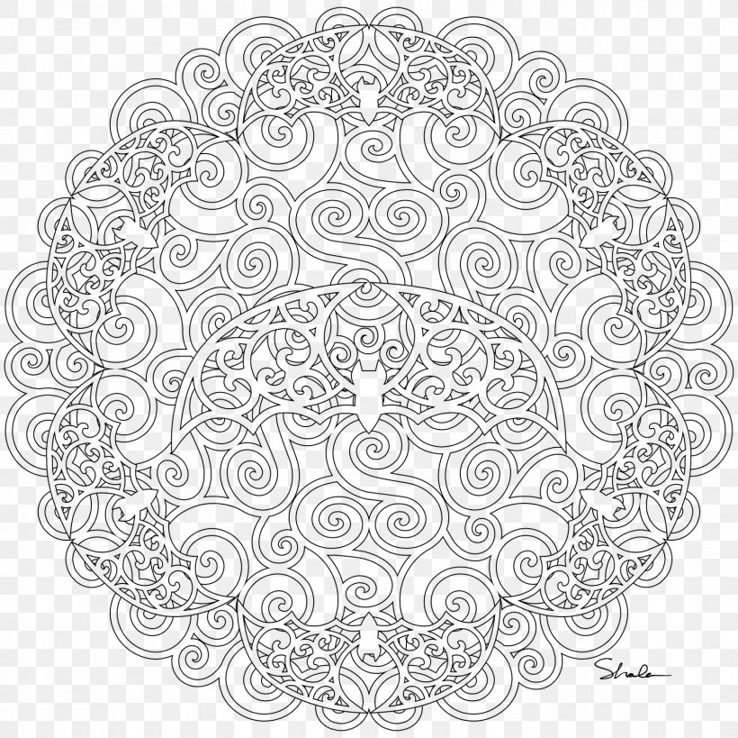 Circle Line Art White Font, PNG, 1600x1600px, Line Art, Area, Black And White, Monochrome, Symmetry Download Free