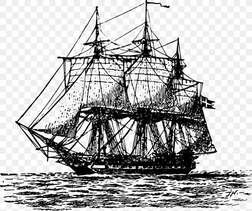 Frigate Sailing Ship Clip Art, PNG, 1000x838px, Frigate, Baltimore Clipper, Barque, Barquentine, Black And White Download Free