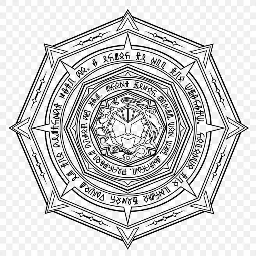 Koyomi Magic Circle Alex Russo Magician, PNG, 1024x1024px, Koyomi, Alex Russo, Area, Artwork, Black And White Download Free