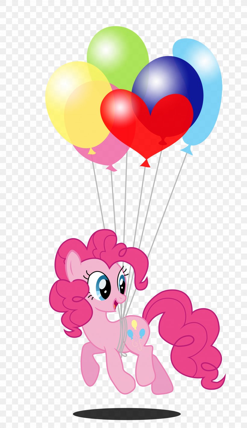 Pinkie Pie Rainbow Dash Rarity Balloon Pony, PNG, 2669x4617px, Watercolor, Cartoon, Flower, Frame, Heart Download Free