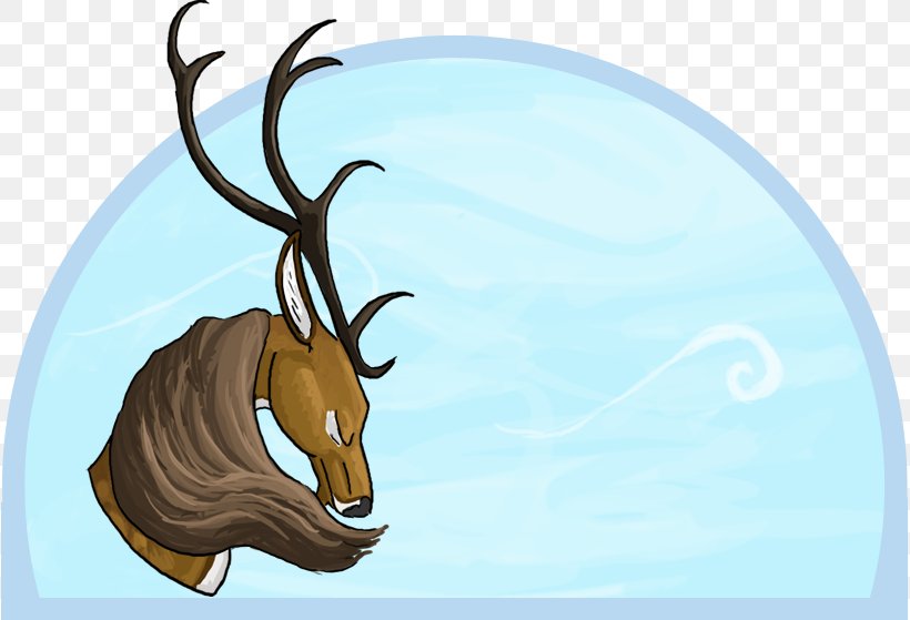 Reindeer Antelope Cattle Horn, PNG, 817x559px, Reindeer, Antelope, Antler, Cartoon, Cattle Download Free