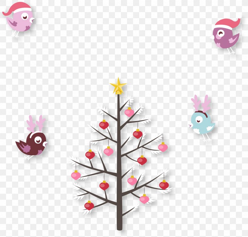 Christmas Tree Bird Christmas Card, PNG, 1789x1709px, Christmas Tree, Bird, Branch, Christmas, Christmas Card Download Free