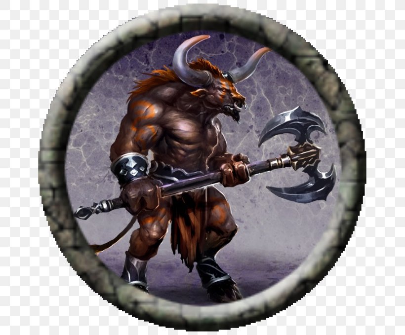 Minotaur Might & Magic Heroes VI Role-playing Game Legendary Creature Myth, PNG, 679x679px, Minotaur, Chimera, Demon, Dragon, Game Download Free
