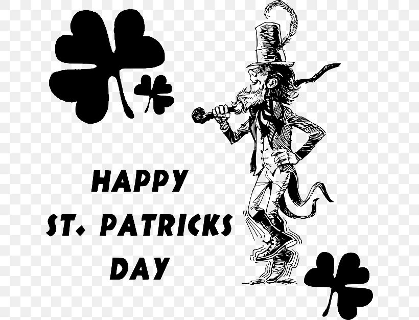Saint Patrick's Day Ireland 17 March Irish People, PNG, 640x626px, 17 March, Ireland, Art, Black And White, Christianity Download Free