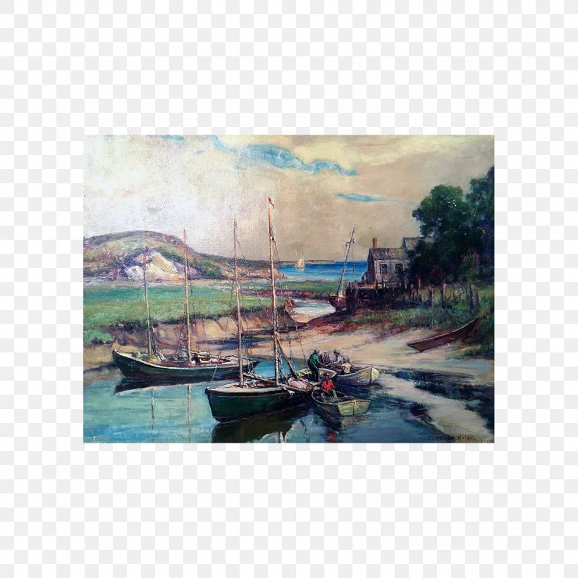 Water Transportation Watercolor Painting Waterway Landscape, PNG, 1440x1440px, Water Transportation, Bayou, Boat, Inlet, Landscape Download Free