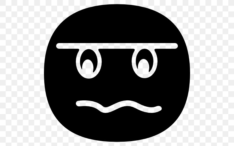 Worried, PNG, 512x512px, Emoticon, Avatar, Black And White, Emotion, Smile Download Free