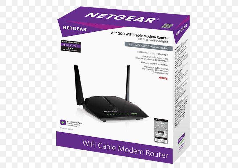 Cable Modem Netgear Wireless Router, PNG, 652x579px, Cable Modem, Brand, Cable Television, Comcast, Docsis Download Free