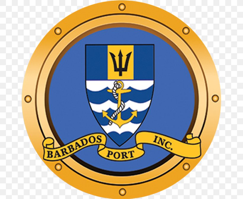 Barbados Port Incorporated Flag Of Barbados Badge Logo, PNG, 673x673px, Barbados, Badge, Crest, Emblem, Flag Download Free