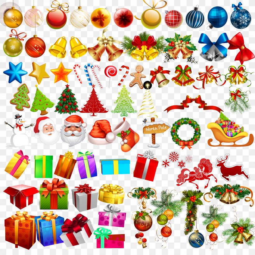 Christmas Tree Santa Claus Gift, PNG, 3937x3937px, Christmas, Art, Christmas Decoration, Christmas Eve, Christmas Lights Download Free