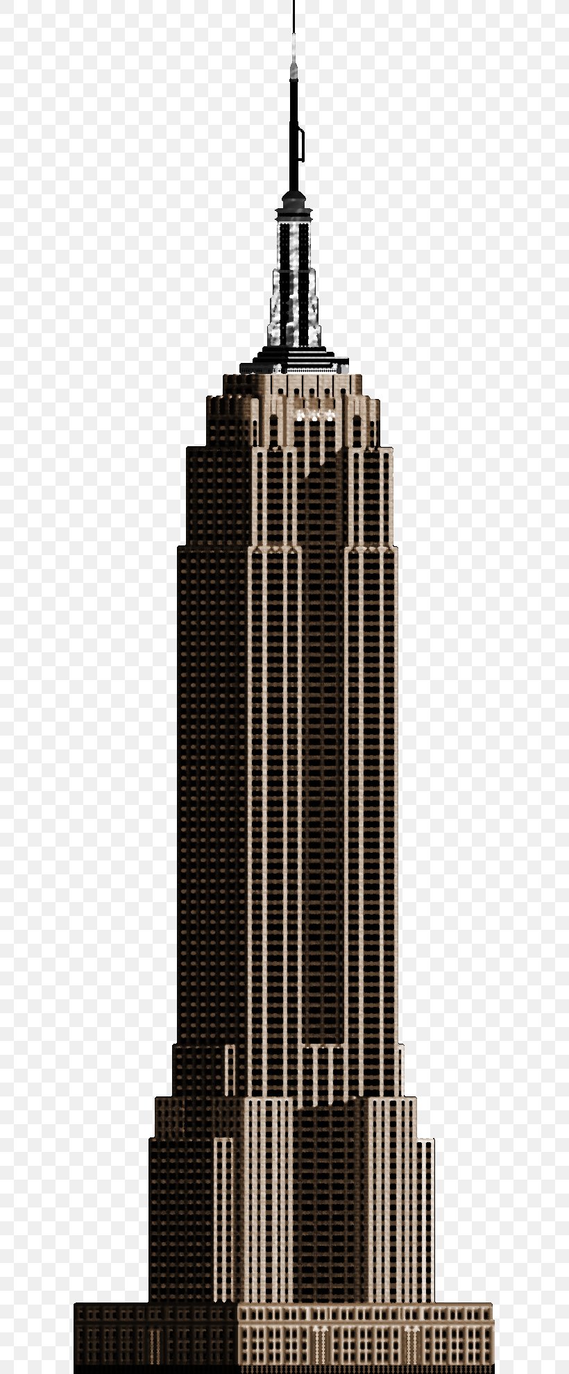 Empire State Building Building The Empire State Clip Art, PNG, 607x1980px, Empire State Building, Building, City, Corporate Headquarters, Drawing Download Free