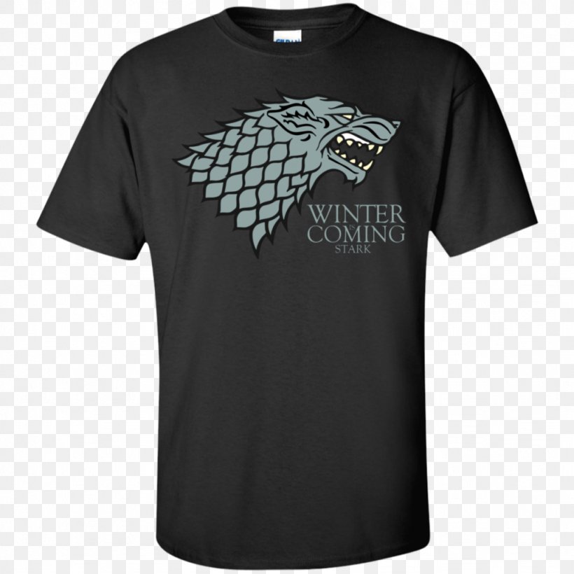 T-shirt Hoodie House Stark Nick Cave Winter Is Coming, PNG, 1024x1024px, Tshirt, Active Shirt, Black, Bluza, Brand Download Free