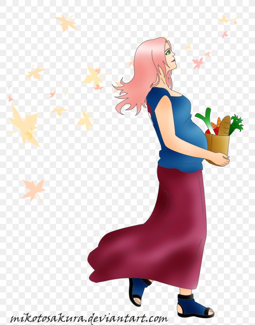 Sakura Haruno Sasuke Uchiha Pregnancy Test DeviantArt, PNG, 764x1045px, Watercolor, Cartoon, Flower, Frame, Heart Download Free