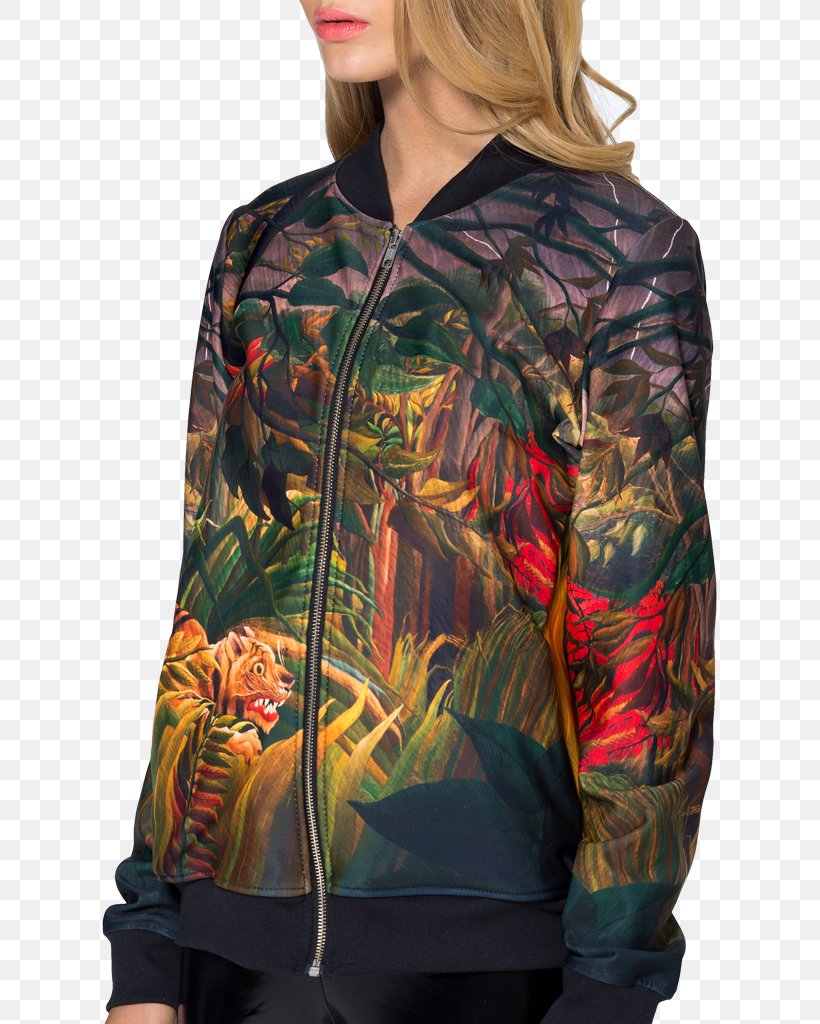 Hoodie Tiger In A Tropical Storm Textile Piano, PNG, 683x1024px, Hoodie, Blouse, Certificate Of Deposit, Jacket, Neck Download Free