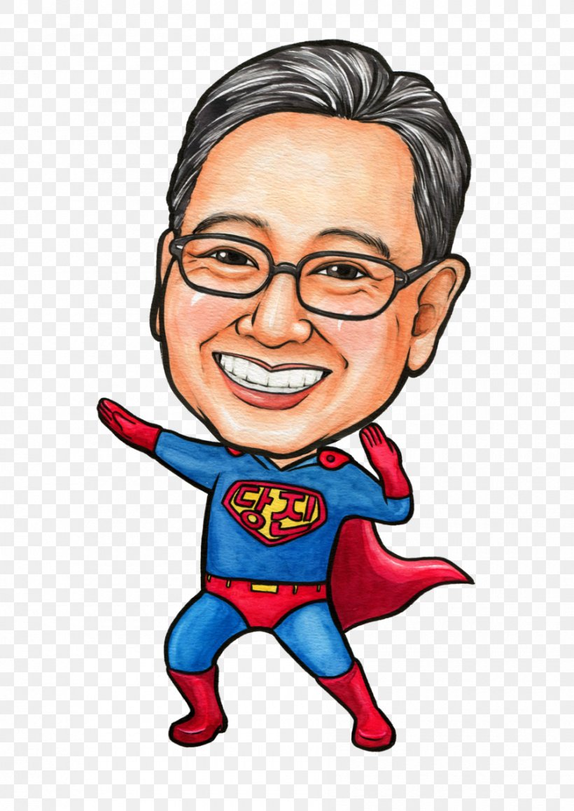 Kim Dong-wan Caricature Member Of Parliament Superman, PNG, 900x1272px, Watercolor, Cartoon, Flower, Frame, Heart Download Free