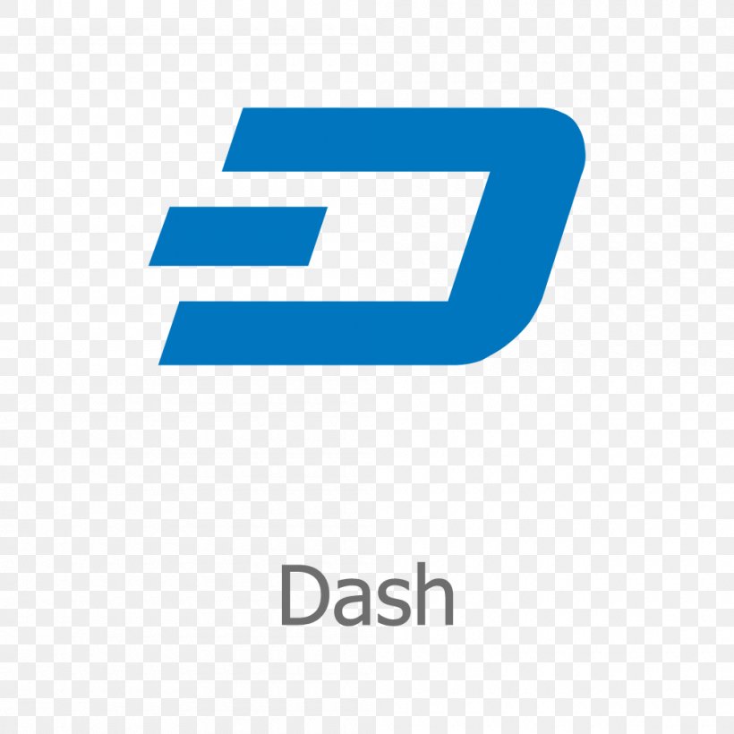 Logo Dash Cryptocurrency Ethereum Monero, PNG, 1000x1000px, Logo, Area, Blue, Brand, Coin Download Free