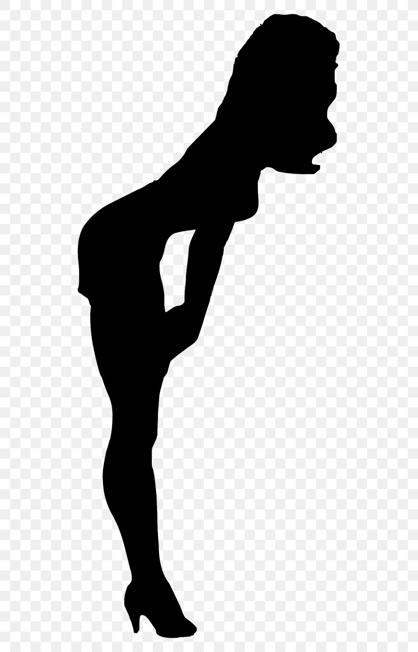 Silhouette Drawing Clip Art, PNG, 569x1280px, Silhouette, Arm, Black And White, Drawing, Female Download Free