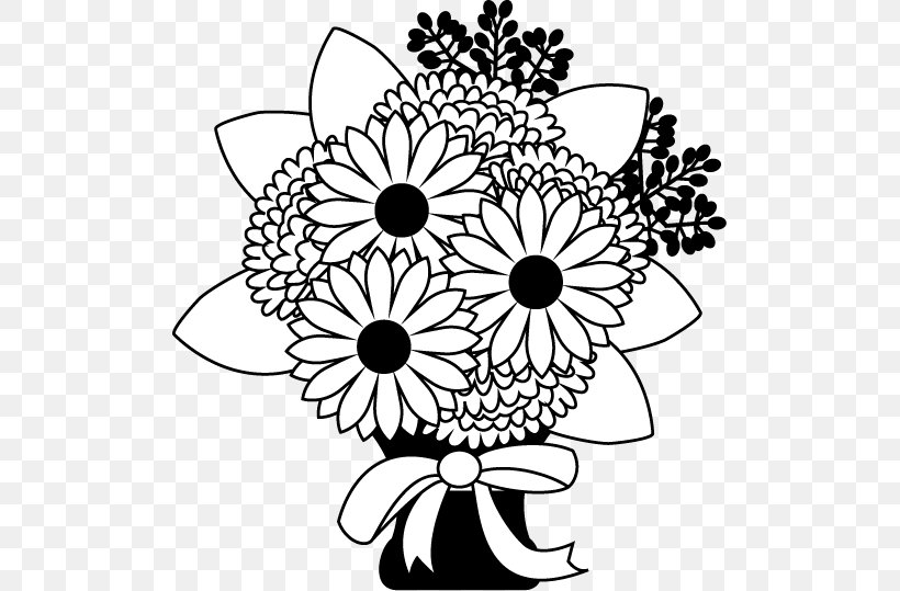 Floral Design Flower Royalty-free Clip Art, PNG, 506x539px, Floral Design, Art, Artwork, Black And White, Chrysanths Download Free