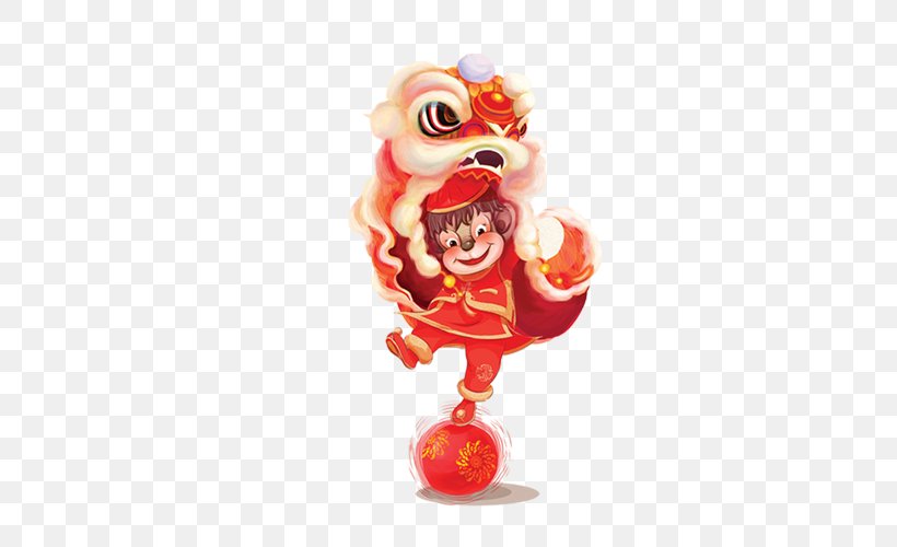 Lion Dance Chinese New Year Dragon Dance, PNG, 500x500px, Lion, Cartoon, Chinese New Year, Clown, Dance Download Free