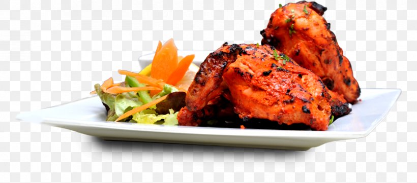 Tandoori Chicken Fried Chicken South Indian Cuisine Pakistani Cuisine, PNG, 836x369px, Tandoori Chicken, Animal Source Foods, Banana Leaf, Chicken Meat, Cuisine Download Free