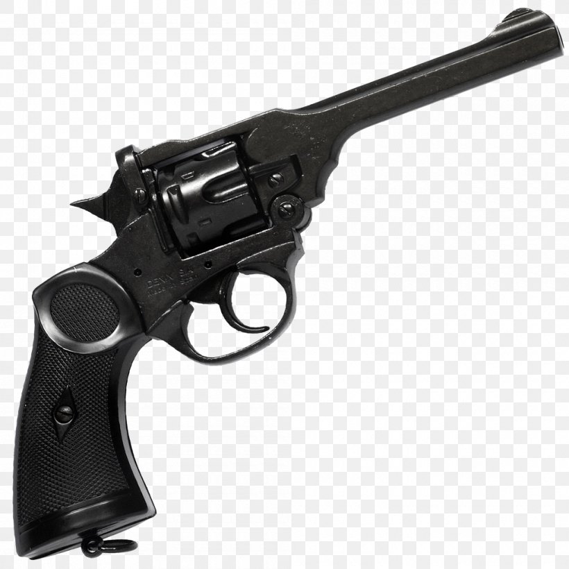 Weapon Webley Revolver Gun Firearm, PNG, 1000x1000px, Watercolor, Cartoon, Flower, Frame, Heart Download Free