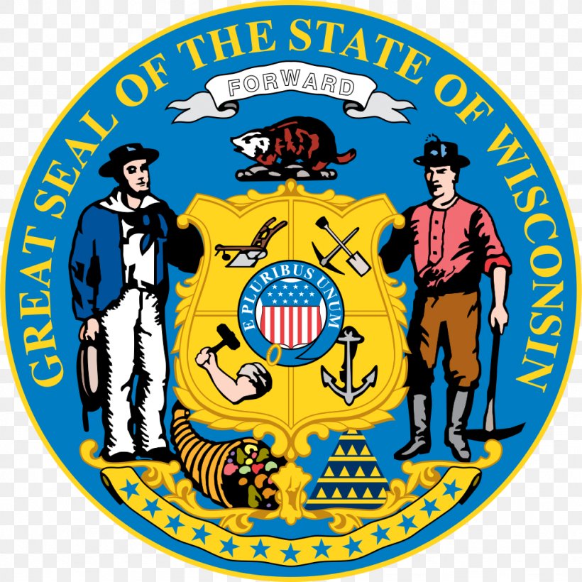 Virginia Seal Of Wisconsin Wisconsin State Capitol Flag Of Wisconsin U.S. State, PNG, 1024x1024px, Virginia, Area, Badge, Election, Flag Of Wisconsin Download Free