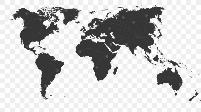 World Map Globe Vector Graphics, PNG, 1394x778px, World, Blackandwhite ...