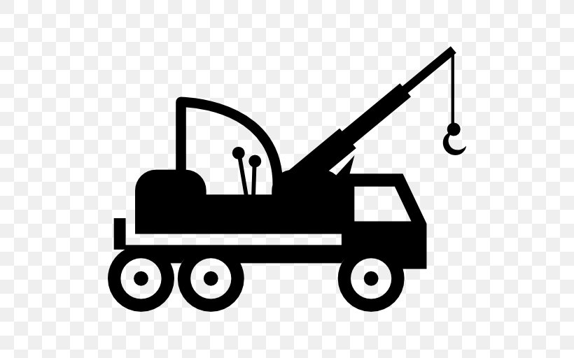Car Tow Truck Transport Clip Art, PNG, 512x512px, Car, Architectural Engineering, Area, Automobile Repair Shop, Black And White Download Free