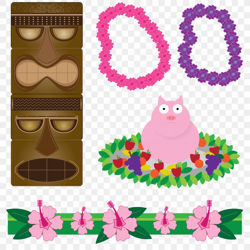 Cuisine Of Hawaii Luau Image Clip Art, PNG, 3600x3600px, Hawaii, Aloha, Baby Toys, Birthday, Cuisine Of Hawaii Download Free