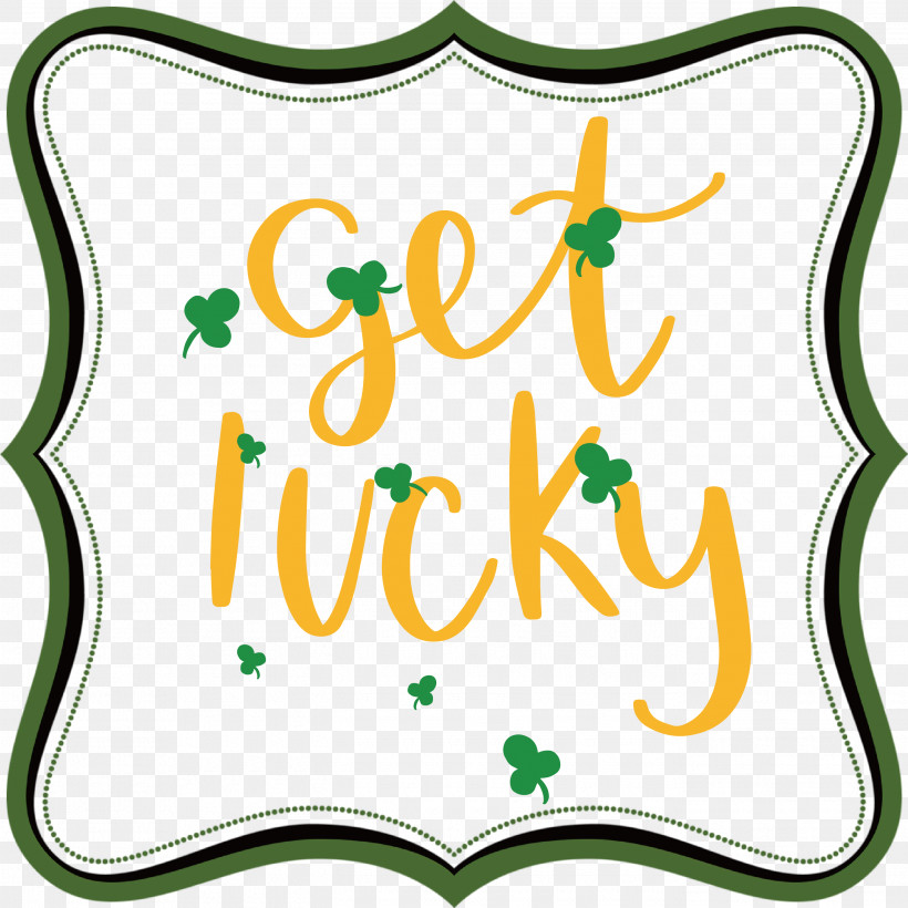 Get Lucky Saint Patrick Patricks Day, PNG, 2745x2745px, Get Lucky, Flower, Green, Happiness, Logo Download Free