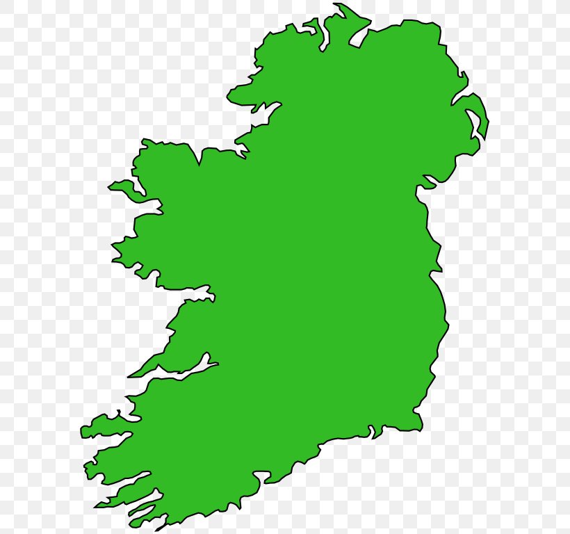 Republic Of Ireland Blank Map Vector Graphics Royalty-free, PNG, 596x768px, Republic Of Ireland, Blank Map, Green, Ireland, Leaf Download Free