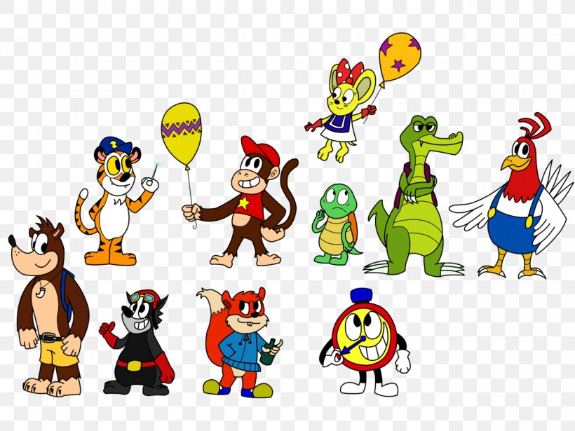 Diddy Kong Racing DS Kremling Conker The Squirrel, PNG, 1280x960px, Diddy Kong Racing, Art, Bird, Cartoon, Character Download Free