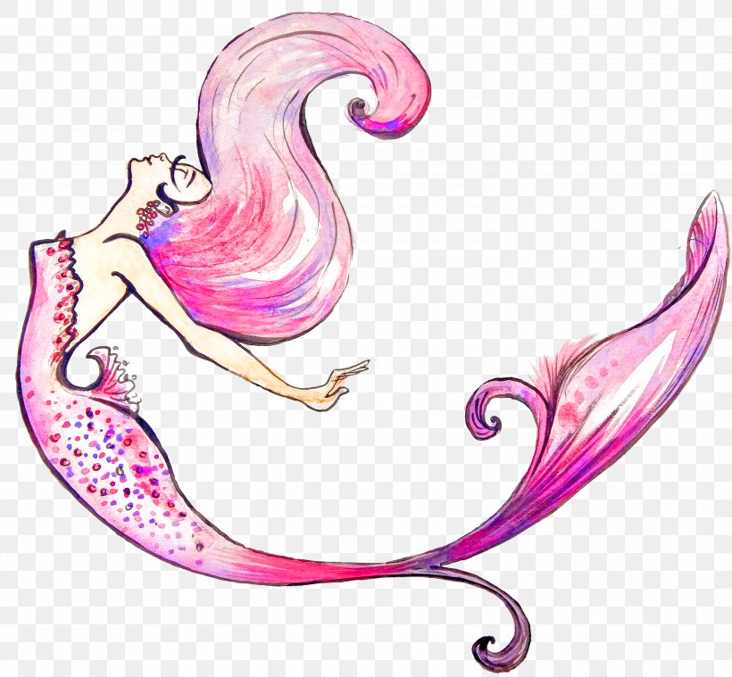 Mermaid Illustration, PNG, 3000x2779px, A Mermaid, Art, Fictional Character, Illustration, Ink Download Free
