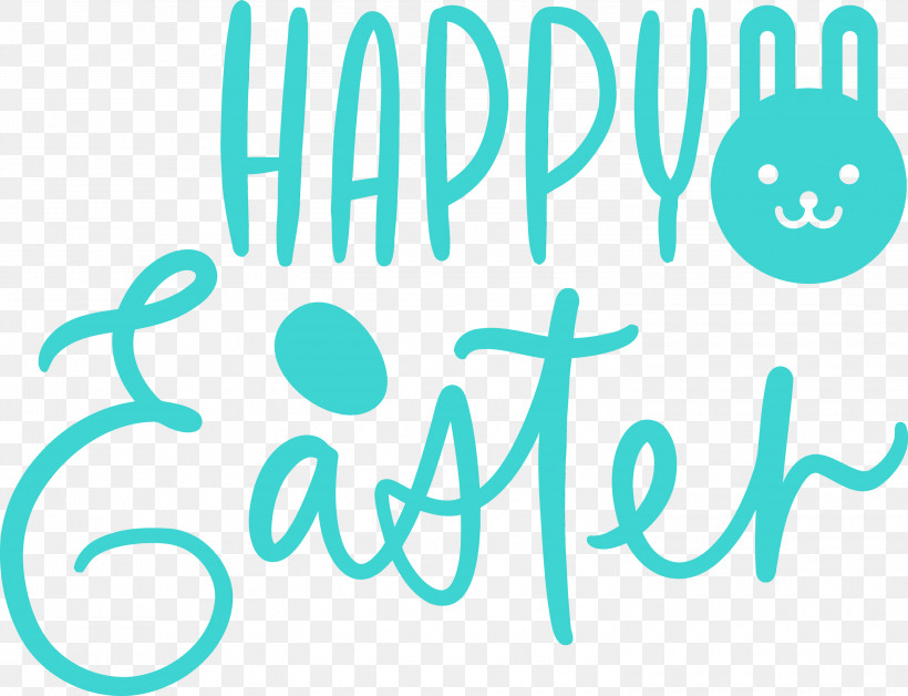 Text Font Aqua Turquoise Teal, PNG, 3000x2301px, Easter Day, Aqua, Azure, Easter Sunday, Happy Easter Download Free