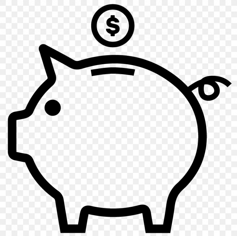 Piggy Bank Money Saving, PNG, 835x834px, Piggy Bank, Area, Bank, Black And White, Coin Download Free