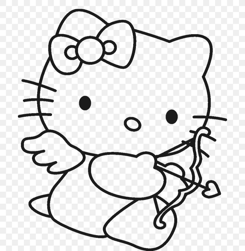 Hello Kitty Online Coloring Book Drawing Child, PNG, 700x838px, Watercolor, Cartoon, Flower, Frame, Heart Download Free