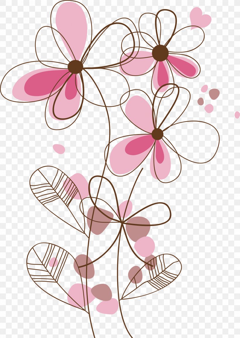 Royalty-free Adobe Illustrator Flower, PNG, 3194x4488px, Royaltyfree, Art, Blossom, Branch, Butterfly Download Free