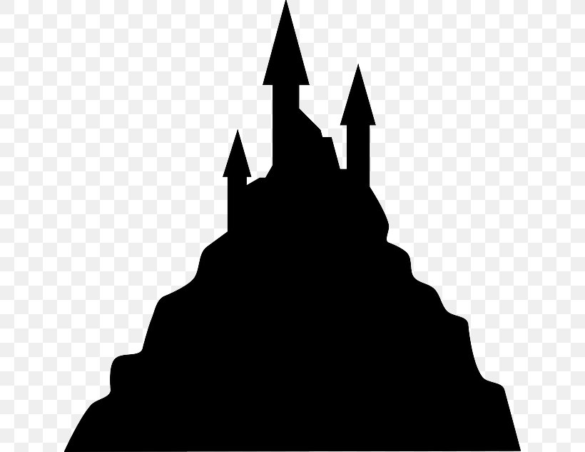 Silhouette Castle Clip Art, PNG, 640x633px, Silhouette, Art, Black And White, Castle, Drawing Download Free