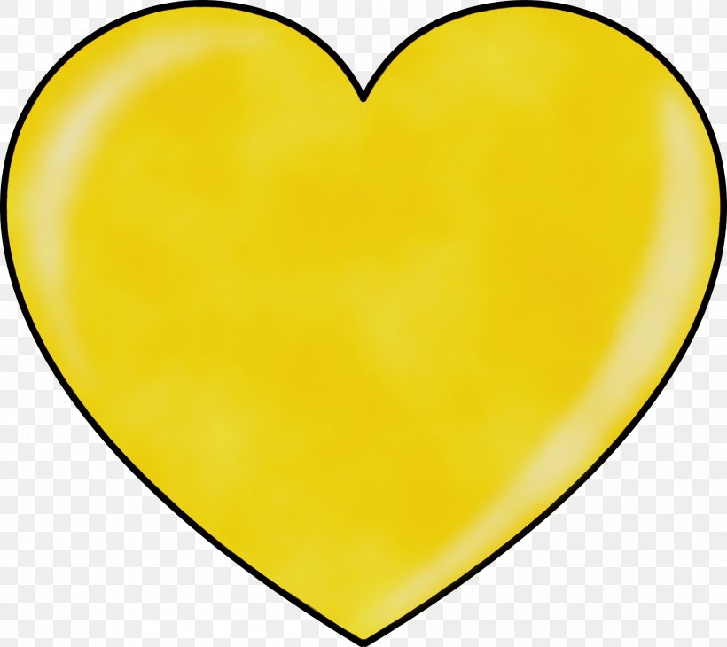 Yellow Heart Clip Art Heart Love, PNG, 2400x2137px, Watercolor, Heart, Love, Paint, Symbol Download Free