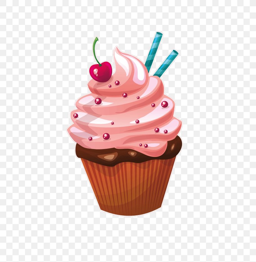 Cupcakes & Muffins Frosting & Icing Cupcakes & Muffins Birthday Cake, PNG, 595x842px, Cupcake, Bakery, Baking, Baking Cup, Birthday Cake Download Free