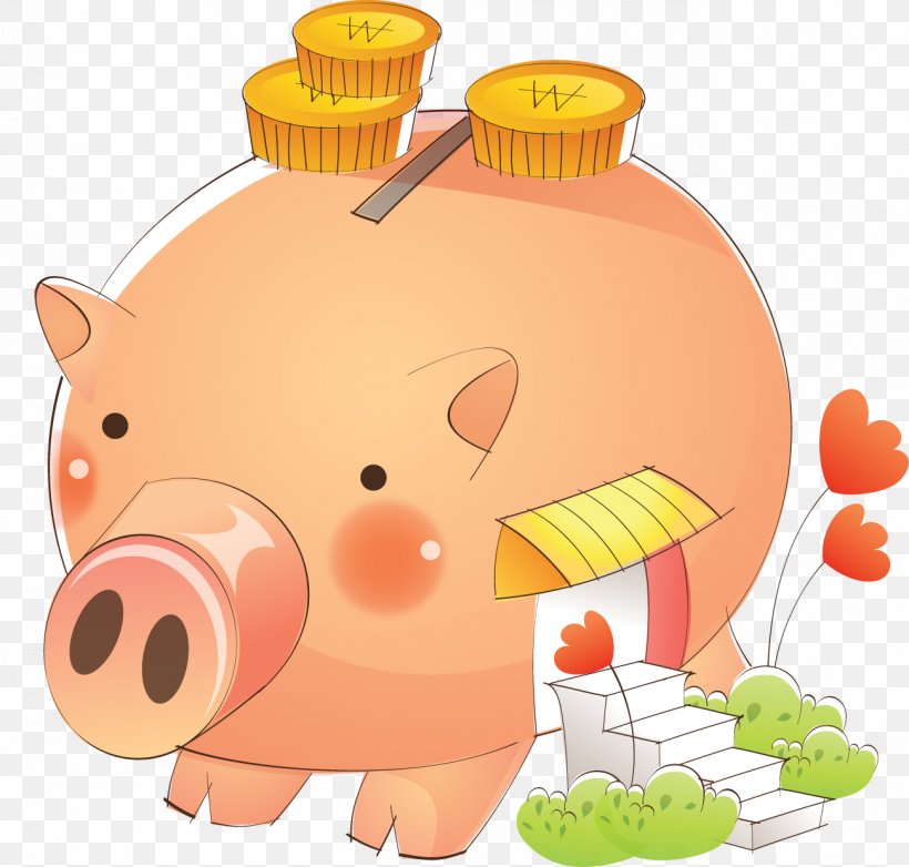 Pig Clip Art, PNG, 1299x1240px, Pig, Cartoon, Coreldraw, Orange, Piggy Bank Download Free