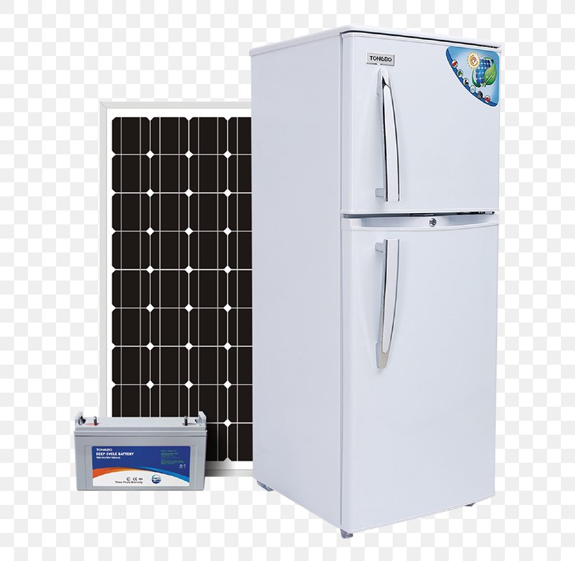 Solar-powered Refrigerator Solar Energy Solar Power Solar Panels, PNG, 800x800px, Solarpowered Refrigerator, Air Conditioning, Electricity, Freezers, Home Appliance Download Free