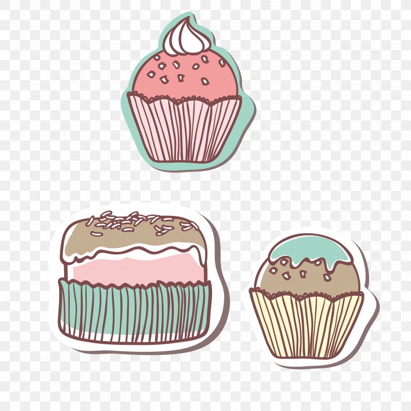 Cupcake Cream Pie Muffin Milk, PNG, 2917x2917px, Cupcake, Baking, Baking Cup, Butter, Buttercream Download Free