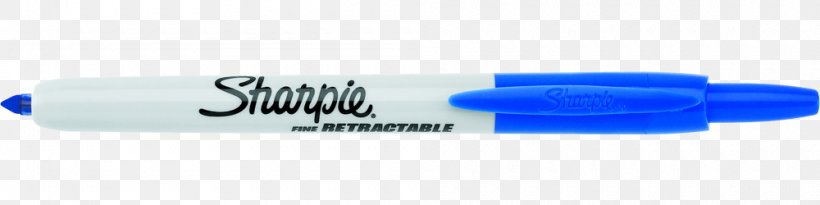 Sharpie Pen Retractable Permanent Marker Plastic, PNG, 1000x250px, Pen, Blue, Marker Pen, Office Supplies, Permanent Marker Download Free