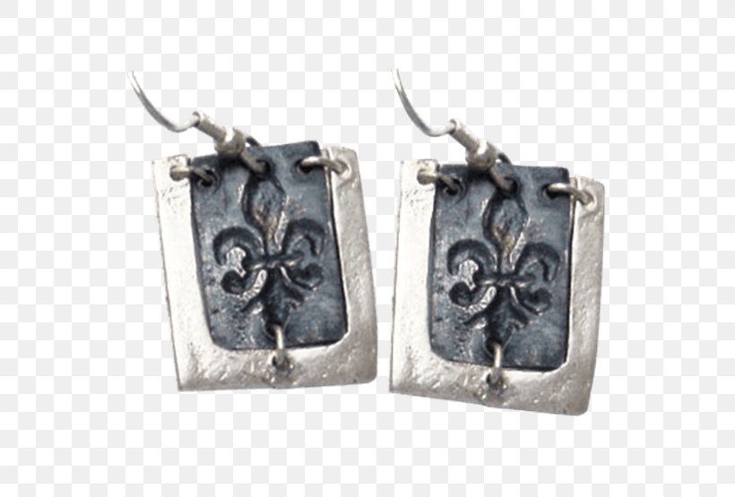 Locket Earring Silver Rectangle Fleur-de-lis, PNG, 555x555px, Locket, Earring, Earrings, Fleurdelis, Jewellery Download Free