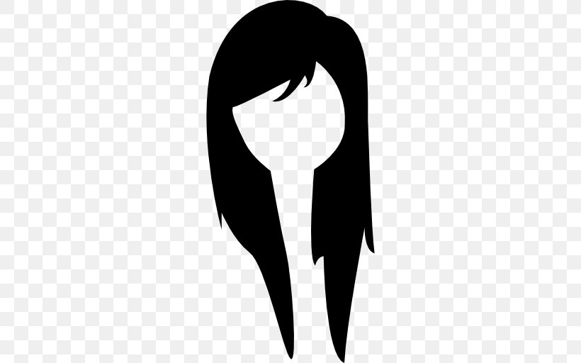 Long Hair Woman Black Hair Wig, PNG, 512x512px, Watercolor, Cartoon, Flower, Frame, Heart Download Free