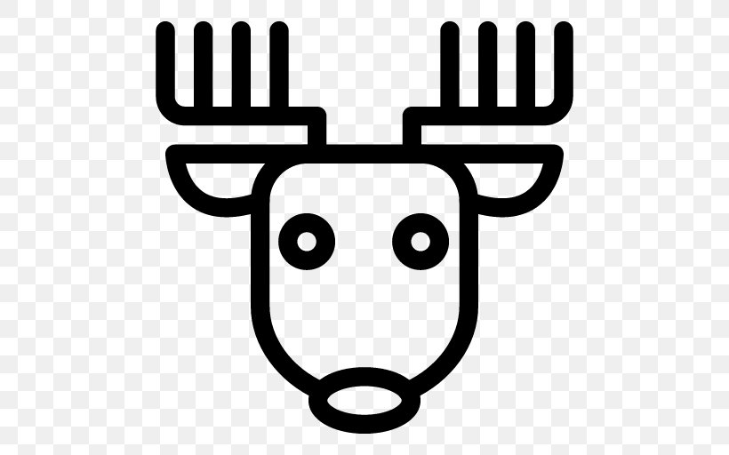 Reindeer Clip Art, PNG, 512x512px, Deer, Animal, Black And White, Christmas, Face Download Free